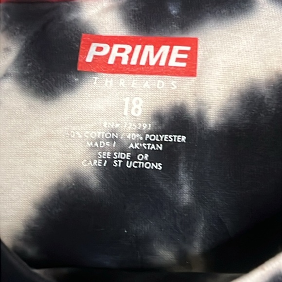 Tie-Dye Graphic Graffiti Long Sleeve T-Shirt Boys size 18 “DRIP” Prime Threads - Picture 5 of 6